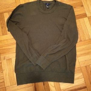 Dark Green Gap sweater crew neck M 100% cotton